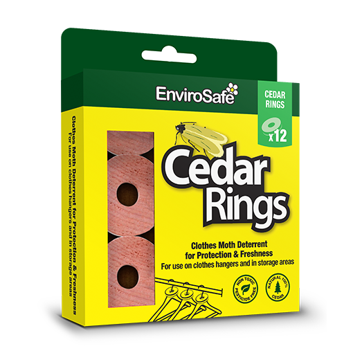 Cedarwood Clothes Moth Repeller Rings Natural, Chemical-Free Rings for Hangers 